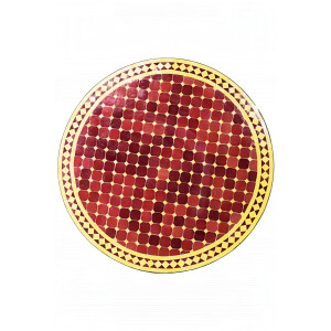 Tavolino marocchino a mosaico Marrakech, giallo bordeaux,...