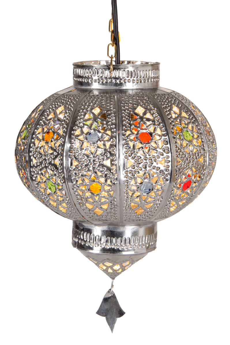 Lampada a sospensione Malak argento 25 cm | Lampada marocchi