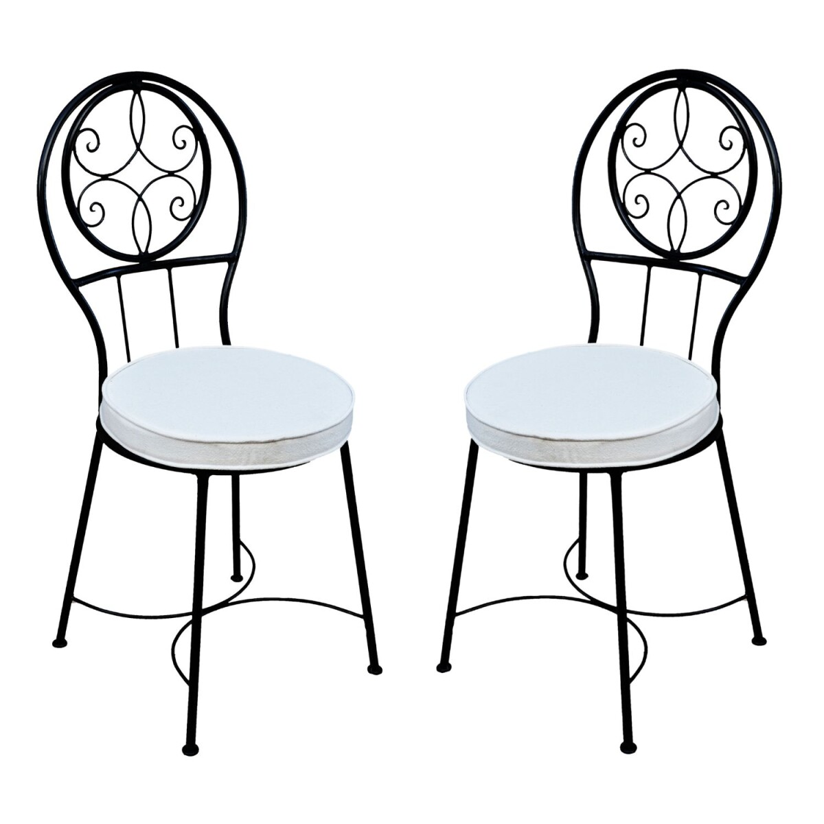 Set di 2 sedie in ferro battuto Terrassa, realizzate a mano 