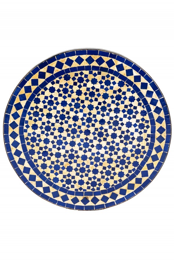 Piastrella a mosaico marocchina Albaicin beige e blu,...