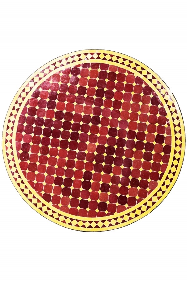 Piastra a mosaico mediterranea Marrakech Bordeaux/Giallo, 10