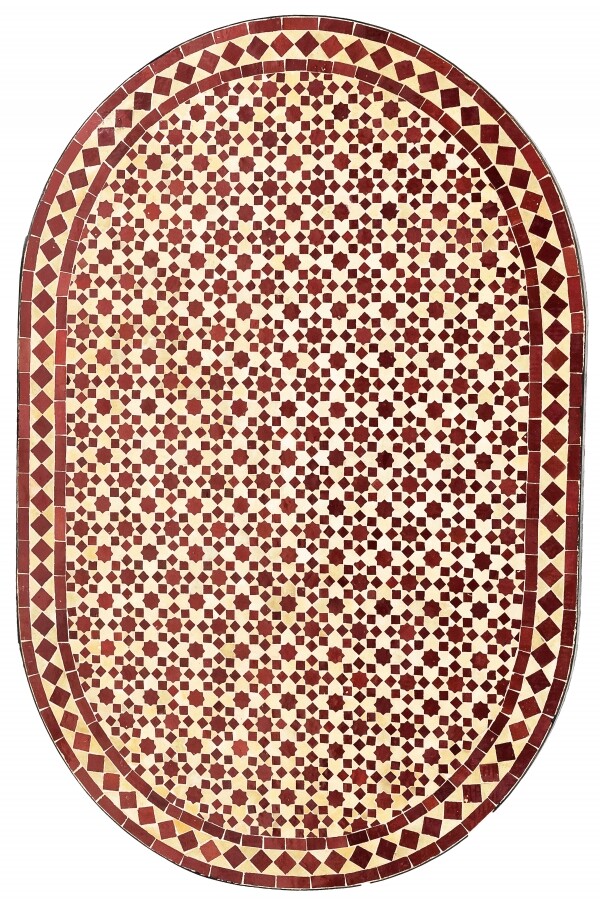 Piastrella a mosaico marocchina Albaicin Beige / Bordeaux...